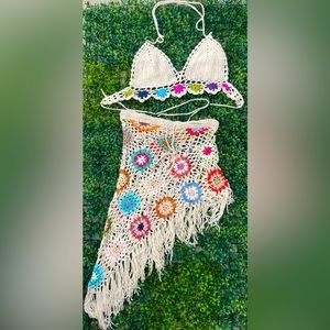 Crochet Bra & Skirt Set